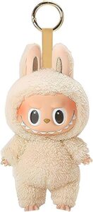 white labubu keychain